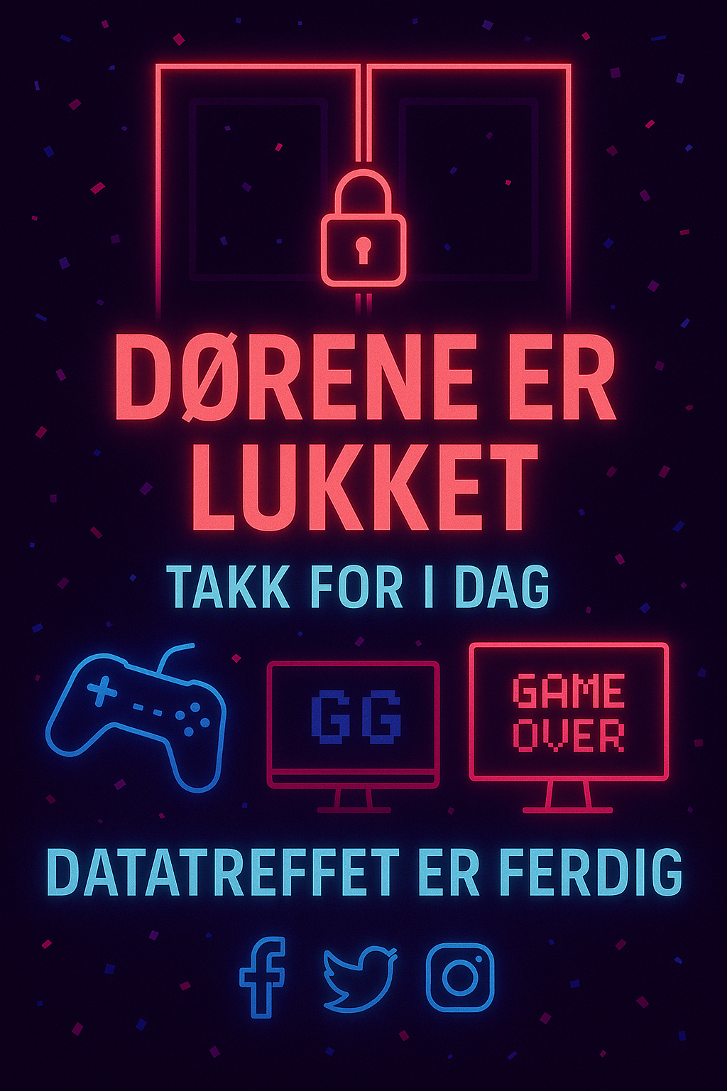 Vi tar strømmen og starter nedrigging.
